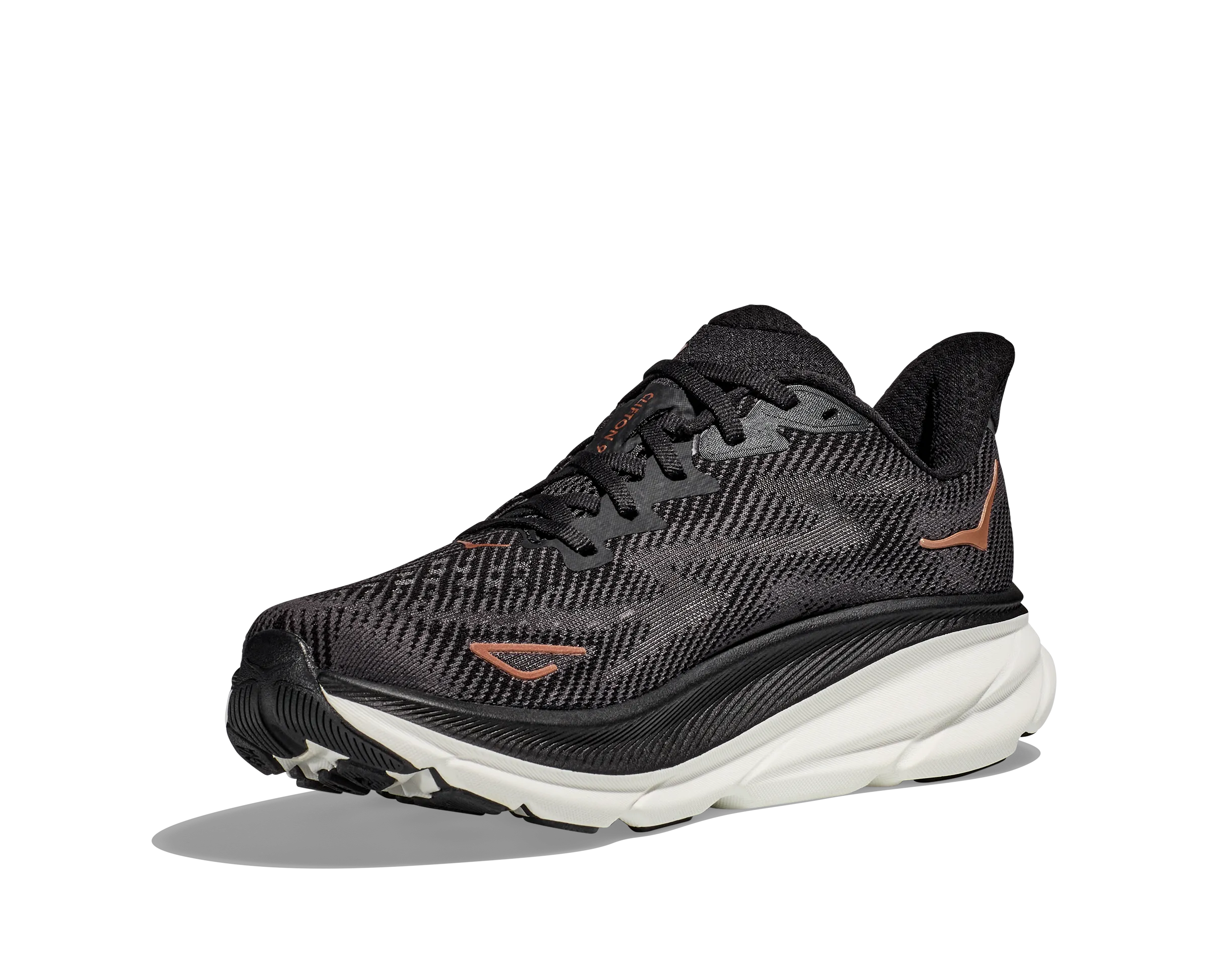Hoka Womens Clifton 9- Black/Rose Gold (1127896-BRGL)