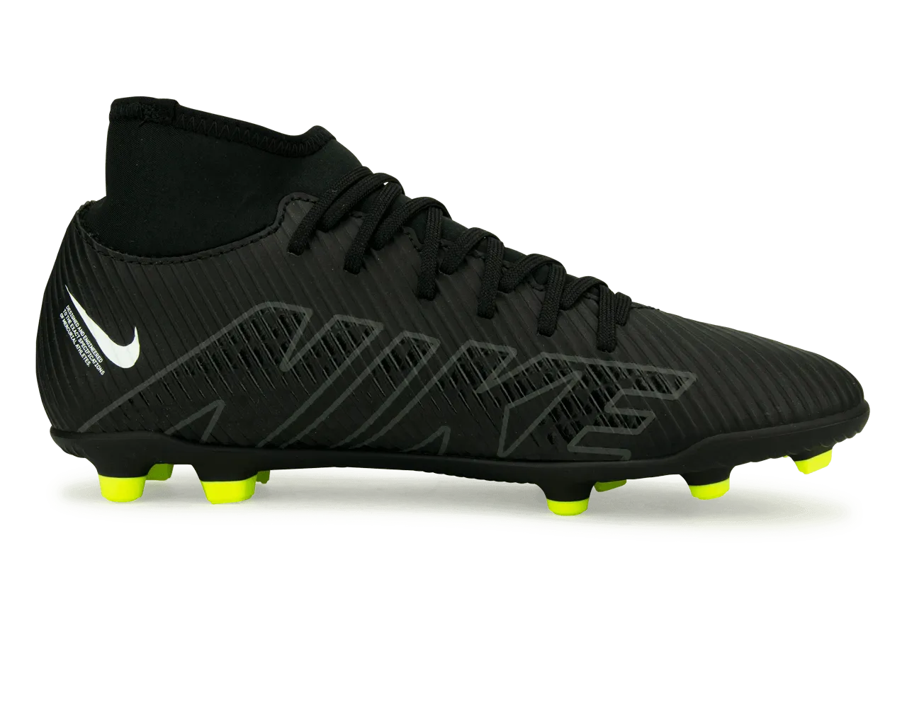 Nike Men's Zoom Mercurial Superfly 9 Club FG/MG Black/Volt